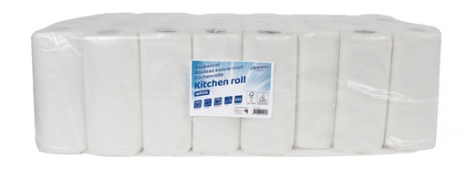 [1386887] Rouleau essuie-tout Cleaninq 2 épaisseurs 50 feuilles blanc