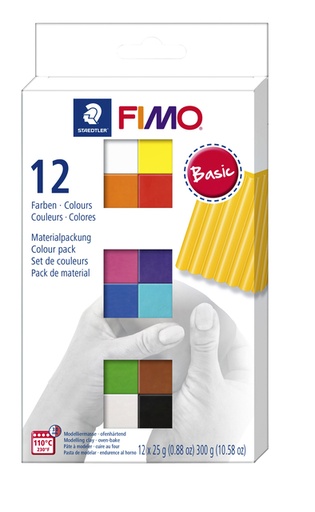 [1386971] Pâte à modeler Fimo Soft Colour 12 basique assorti