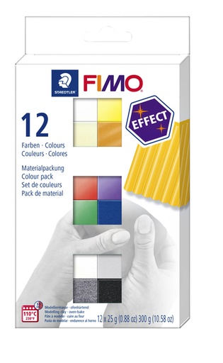 [1386972] Pâte à modeler Fimo Effect Colour 12 basique assorti