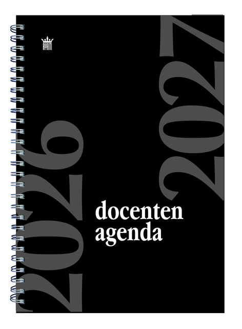 Agenda scolaire 2026-2027 Ryam Docenten A4 7 jours/2 pages spirale noir (NL)