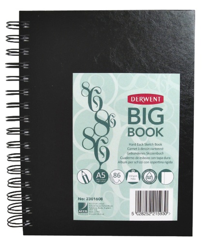 [1387078] Schetsboek Derwent Big Book A5 harde kaft