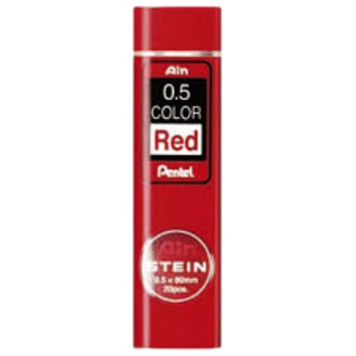 [1386353] Potloodstift Pentel Ain Stein HB 0.5mm rood koker à 20 stuks