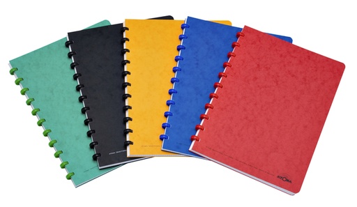 [1386910] Cahier Atoma A4 ligné 144 pages 90g carton assorti