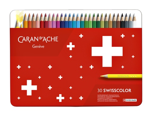 [1387129] Crayon de couleur Caran d'Ache Swisscolor boîte 30 pièces assorti
