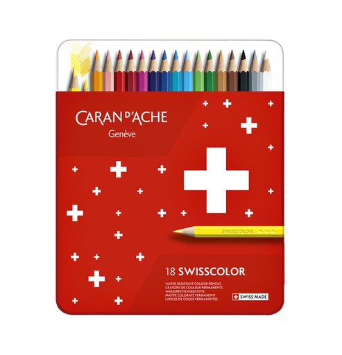 [1387130] Kleurpotloden Caran d'Ache Swisscolor 18 stuks assorti