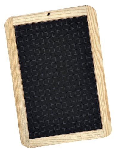 [1386283] Ardoise Giotto cadre en bois 180x260mm quadrillé noir