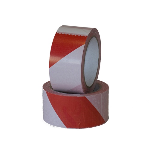 [1386365] Ruban de signalisation IEZZY 50mmx66m rouge/blanc