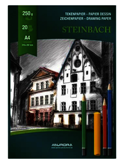 70395: Bloc à dessin A4 Steinbach (feuilles blanches) - - ernster
