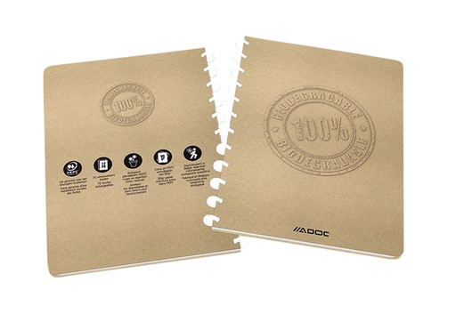 [1388121] Schrift Adoc BIO A4 ruit 5x5mm 144 pagina's 90gr kraft