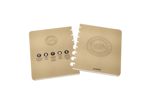 [1388133] Cahier ADOC BIO A5 carreau 4x8mm 144 pages 90g kraft