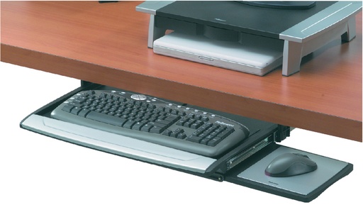 [418187] Tablette clavier Office Suites + tiroir souris noir/gris