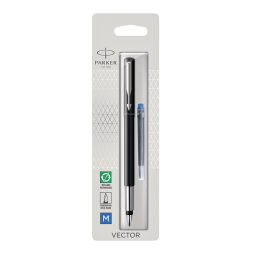 [1388281] Stylo plume Parker Vector Black Medium blister