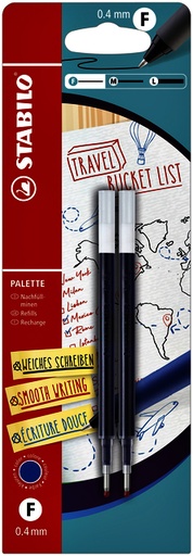 [1388244] Recharge Stabilo Palette bleu blister 2 pièces