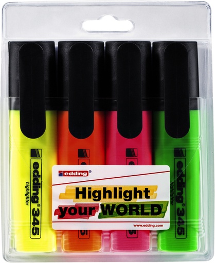 [1388248] Markeerstift edding 345 2-5mm assorti set à 4 stuks