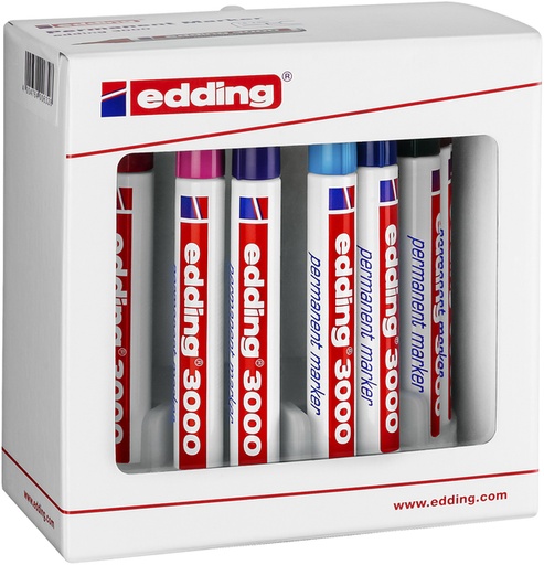 [1388250] Feutre edding 3000 ogive 1,5-3mm assorti set 10 pièces