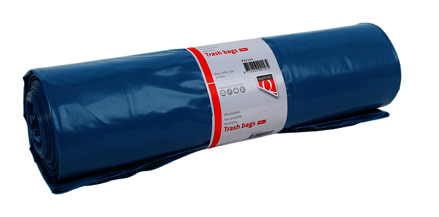 Afvalzak Quantore LDPE T50 240L blauw extra stevig 65/25x140cm 10 stuks