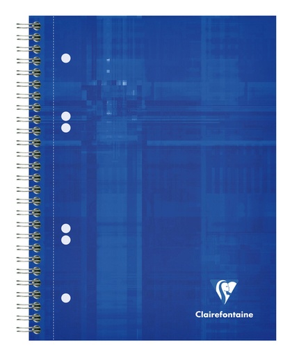 [1388344] Bloc de cours Clarefontaine Studium A5+ carreau 5x5mm 6 perf 80 pages assorti