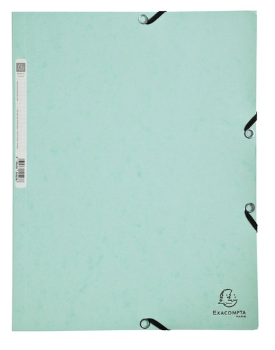 [1388324] Chemise à élastique Exacompta Aquarel A4 3 rabats 400g  carton lustré vert