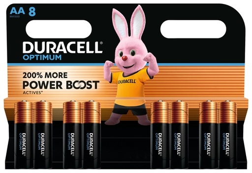 [1387963] Batterij Duracell Optimum 8x AA