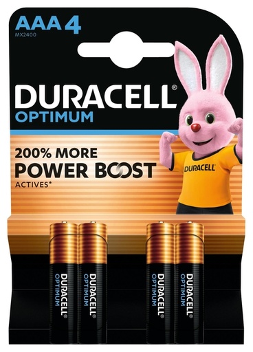 [1387935] Batterij Duracell Optimum 4x AAA