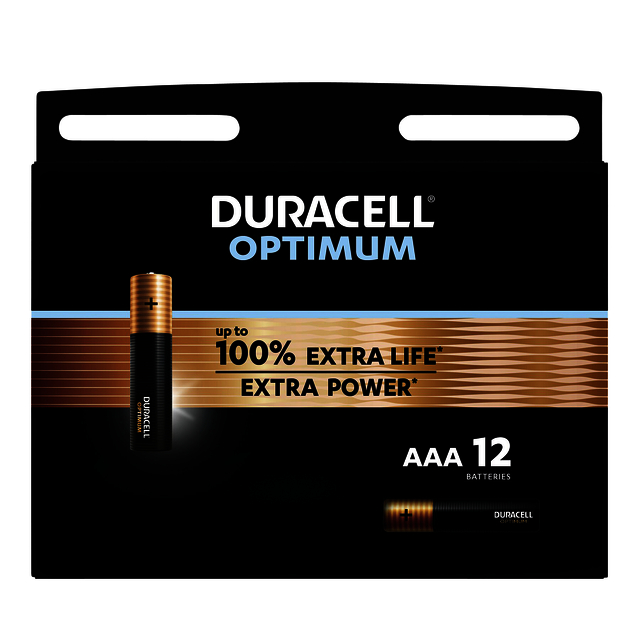 Pile Duracell optimum 100% 12x AAA