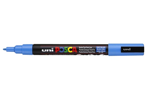 [1386113] Marqueur peinture Posca PC3M Fin bleu ciel