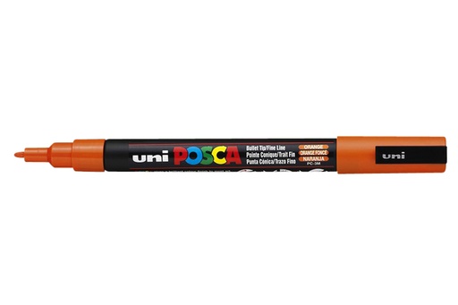 [1386150] Paintmarker Uni POSCA PC3M fijn donkeroranje