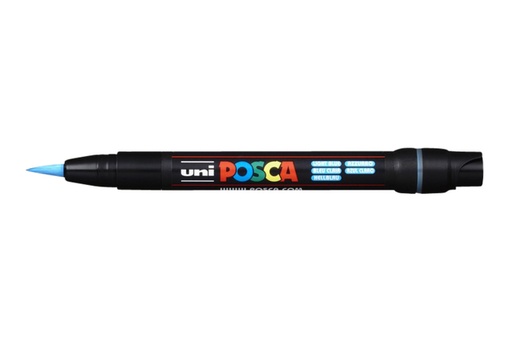 [1386131] Feutre pinceau peinture Posca PCF350 1-10mm bleu clair