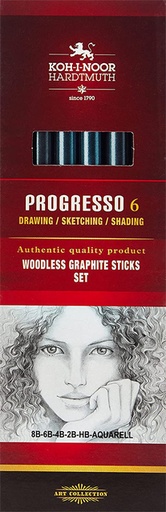 [1387967] Crayon graphite Koh-I-Noor Progresso 8915 HB 8B + aqua
