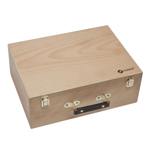 [1387589] Boîte à pastels Conda 35x26,5x13cm avec 4 plateaux