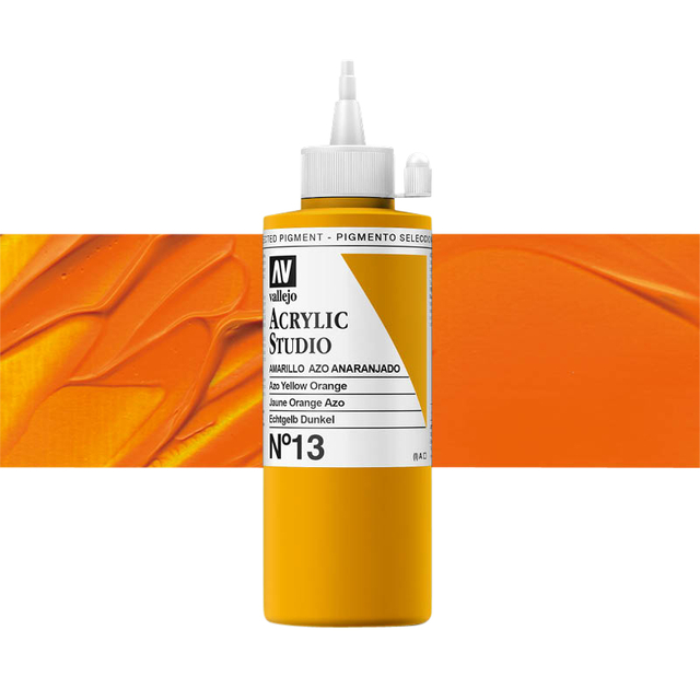 Acrylverf Acrylicos Vallejo Studio 200ml 13 cad geel/oranje