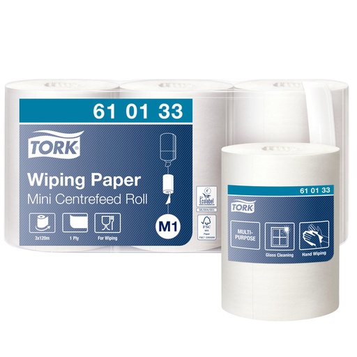 [1388424] Poetspapier Tork M1 Advanced 1-laags 120m wit 610133