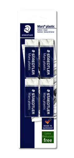 [1388356] Gum Staedtler Mars blister à 4 stuks
