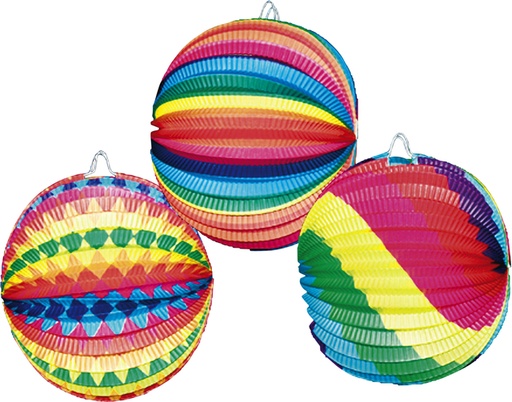 [1388564] Lampion boule 23cm assorti