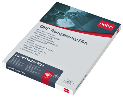 [1388636] Film rétroprojection transparent Nobo A4 pour imprimantes laser 50 pièces