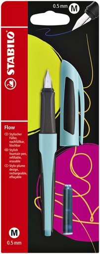[1388674] Vulpen STABILO Flow sporty medium puristblue blister à 1 stuk