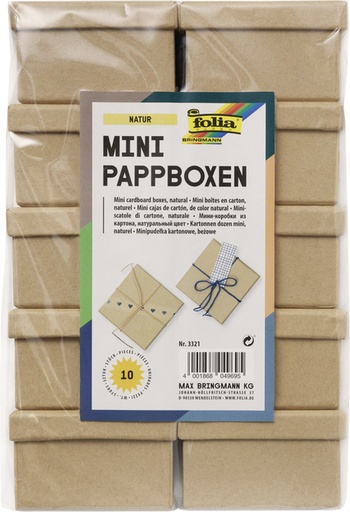 [1388939] Boîte carton à décorer Folia Mini 75x75x45cm naturel 10 pièces