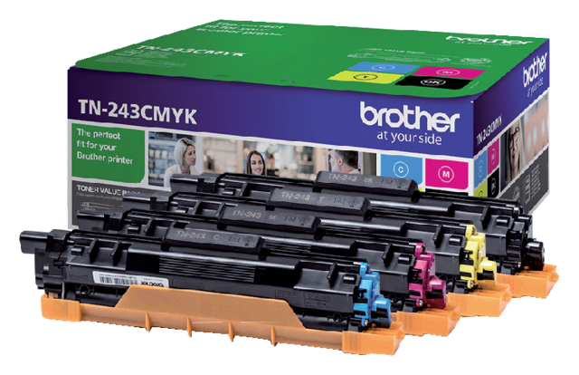 Cartouche toner Brother TN-243 noir + 3 couleurs