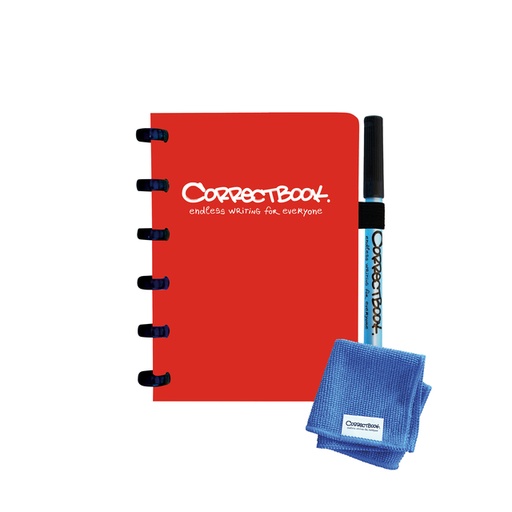[1391541] Carnet de notes Correctbook A6 ligné 40 pages Horizon Red
