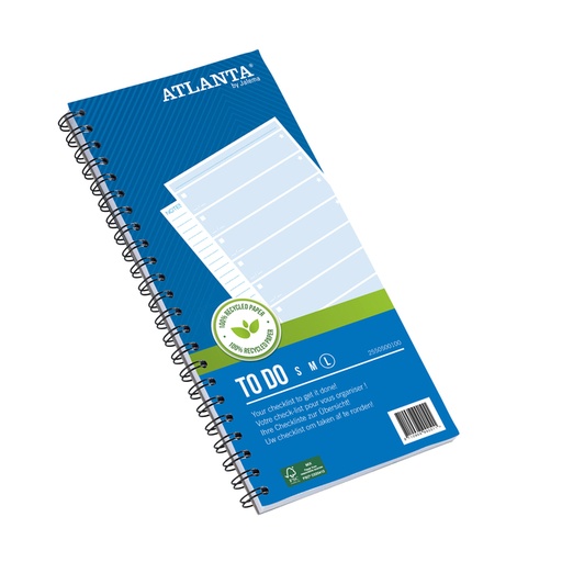 [1391691] Things To Do Djois Atlanta Large recyclé 297x150mm 100 feuilles 70g bleu