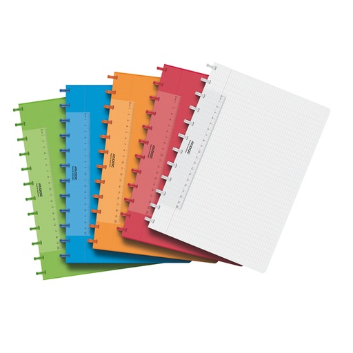 [1391736] Cahier Adoc A4 carreau 4x8mm 144 pages 90g PP assorti