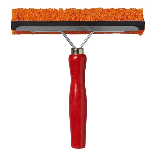 [1391747] Raamtrekker ProPlus met houten steel 145mm rood