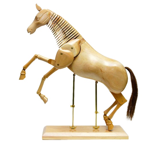 [1387592] Statuette cheval Conda 50cm bois naturel