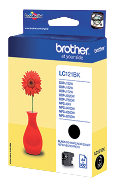 Inktcartridge Brother LC-121BK zwart