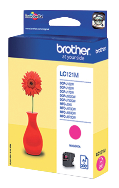 Cartouche d’encre Brother LC-121M rouge