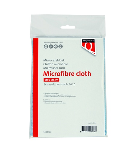 [1000362] Chiffon microfibre Quantore 30x30cm bleu