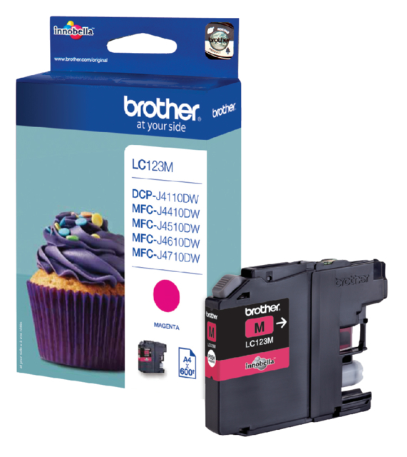 Cartouche d’encre Brother LC-123M rouge