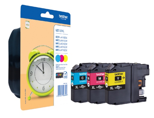 [401817] Cartouche d’encre Brother LC-125XLRBWBP 3 couleurs