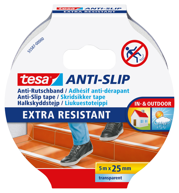Antisliptape Tesa 55587 25mmx5m transparant