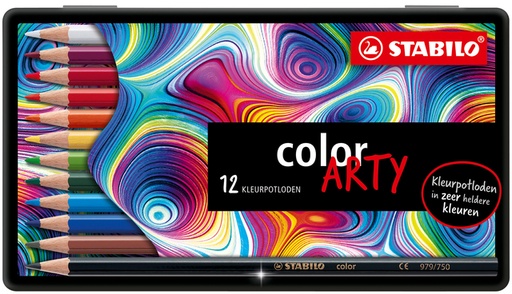 [1391448] Kleurpotloden STABILO 1812 color Arty assorti blik à 12 stuks